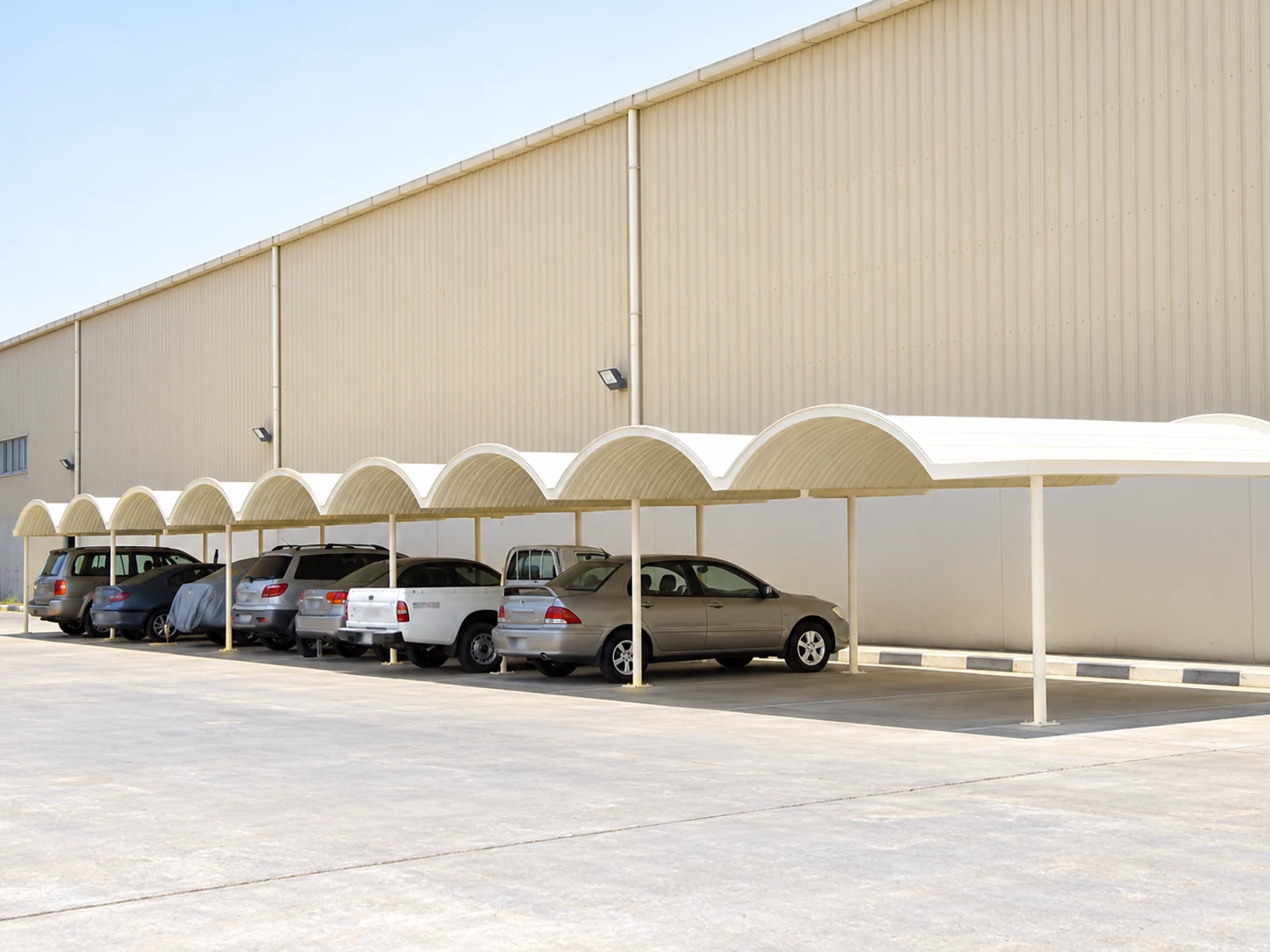GRP car sheds